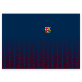 Поздравительная открытка с принтом FC Barca 2018 Creative uniform в Екатеринбурге, 100% бумага | плотность бумаги 280 г/м2, матовая, на обратной стороне линовка и место для марки
 | Тематика изображения на принте: fc | fc barcelona | fcb | барселона | спорт | спортивные | фк | футбол