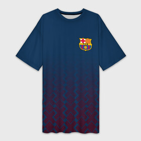 Платье-футболка 3D с принтом FC Barca 2018 Creative uniform в Екатеринбурге,  |  | Тематика изображения на принте: fc | fc barcelona | fcb | барселона | спорт | спортивные | фк | футбол