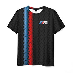 Мужская футболка 3D с принтом BMW Premium в Екатеринбурге, 100% полиэфир | прямой крой, круглый вырез горловины, длина до линии бедер | bmw | автомобильные | бмв | машины