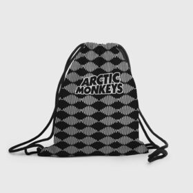 Рюкзак-мешок 3D с принтом Arctic Monkeys в Екатеринбурге, 100% полиэстер | плотность ткани — 200 г/м2, размер — 35 х 45 см; лямки — толстые шнурки, застежка на шнуровке, без карманов и подкладки | 