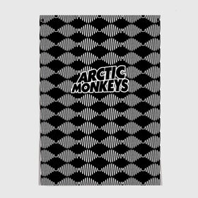 Постер с принтом Arctic Monkeys в Екатеринбурге, 100% бумага
 | бумага, плотность 150 мг. Матовая, но за счет высокого коэффициента гладкости имеет небольшой блеск и дает на свету блики, но в отличии от глянцевой бумаги не покрыта лаком | 