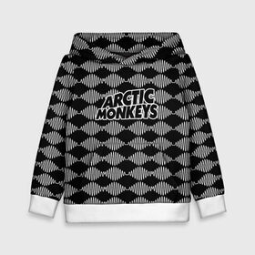 Детская толстовка 3D с принтом Arctic Monkeys в Екатеринбурге, 100% полиэстер | двухслойный капюшон со шнурком для регулировки, мягкие манжеты на рукавах и по низу толстовки, спереди карман-кенгуру с мягким внутренним слоем | Тематика изображения на принте: 