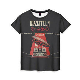 Женская футболка 3D с принтом Led Zeppelin в Екатеринбурге, 100% полиэфир ( синтетическое хлопкоподобное полотно) | прямой крой, круглый вырез горловины, длина до линии бедер | led | led zeppelin | блюз | группа | джимми пейдж | джон генри бонэм | джон пол джонс | лед зепелен | лед зеппелин | метал | роберт плант | рок | тяжелый | фолк | хард | хардрок | хеви | хевиметал