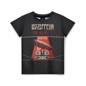 Детская футболка 3D с принтом Led Zeppelin в Екатеринбурге, 100% гипоаллергенный полиэфир | прямой крой, круглый вырез горловины, длина до линии бедер, чуть спущенное плечо, ткань немного тянется | led | led zeppelin | блюз | группа | джимми пейдж | джон генри бонэм | джон пол джонс | лед зепелен | лед зеппелин | метал | роберт плант | рок | тяжелый | фолк | хард | хардрок | хеви | хевиметал