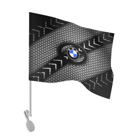 Флаг для автомобиля с принтом BMW Carboniferous 2018 в Екатеринбурге, 100% полиэстер | Размер: 30*21 см | abstraction | carboniferous | карбон | текстуры