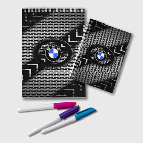 Блокнот с принтом BMW Carboniferous 2018 в Екатеринбурге, 100% бумага | 48 листов, плотность листов — 60 г/м2, плотность картонной обложки — 250 г/м2. Листы скреплены удобной пружинной спиралью. Цвет линий — светло-серый
 | abstraction | carboniferous | карбон | текстуры