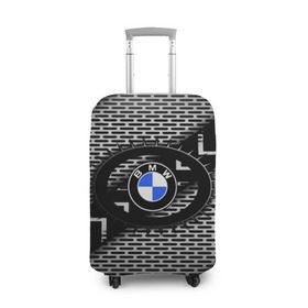 Чехол для чемодана 3D с принтом BMW Carboniferous 2018 в Екатеринбурге, 86% полиэфир, 14% спандекс | двустороннее нанесение принта, прорези для ручек и колес | abstraction | carboniferous | карбон | текстуры