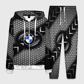 Мужской костюм 3D с принтом BMW Carboniferous 2018 в Екатеринбурге, 100% полиэстер | Манжеты и пояс оформлены тканевой резинкой, двухслойный капюшон со шнурком для регулировки, карманы спереди | abstraction | carboniferous | карбон | текстуры