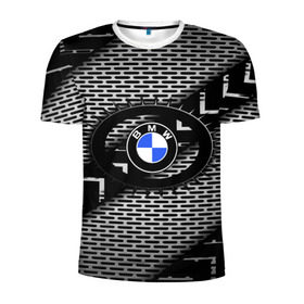 Мужская футболка 3D спортивная с принтом BMW Carboniferous 2018 в Екатеринбурге, 100% полиэстер с улучшенными характеристиками | приталенный силуэт, круглая горловина, широкие плечи, сужается к линии бедра | abstraction | carboniferous | карбон | текстуры