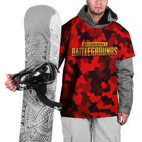 Накидка на куртку 3D с принтом PUBG Red Military в Екатеринбурге, 100% полиэстер |  | battle royal | playerunknowns battlegrounds | pubg | пабг | пубг
