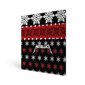 Холст квадратный с принтом Metallica в Екатеринбурге, 100% ПВХ |  | metallica | джеймс хэтфилд | кирк хэмметт | ларс ульрих | метал | металика | металлика | новогодний | новый год | роберт трухильо | рождество | рок | снежинки | трэш | трэшметал | хард | хардрок | хеви