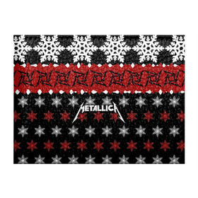 Обложка для студенческого билета с принтом Metallica в Екатеринбурге, натуральная кожа | Размер: 11*8 см; Печать на всей внешней стороне | Тематика изображения на принте: metallica | джеймс хэтфилд | кирк хэмметт | ларс ульрих | метал | металика | металлика | новогодний | новый год | роберт трухильо | рождество | рок | снежинки | трэш | трэшметал | хард | хардрок | хеви