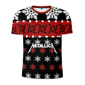 Мужская футболка 3D спортивная с принтом Metallica в Екатеринбурге, 100% полиэстер с улучшенными характеристиками | приталенный силуэт, круглая горловина, широкие плечи, сужается к линии бедра | metallica | джеймс хэтфилд | кирк хэмметт | ларс ульрих | метал | металика | металлика | новогодний | новый год | роберт трухильо | рождество | рок | снежинки | трэш | трэшметал | хард | хардрок | хеви