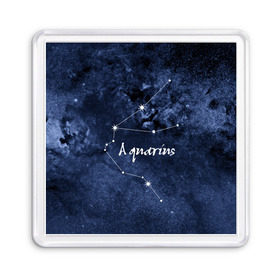 Магнит 55*55 с принтом Водолей (Aquarius) в Екатеринбурге, Пластик | Размер: 65*65 мм; Размер печати: 55*55 мм | aquarius | водолей | звезды | знаки зодиака | космос | созвездие