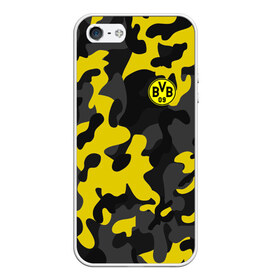 Чехол для iPhone 5/5S матовый с принтом Borussia 2018 Military Sport в Екатеринбурге, Силикон | Область печати: задняя сторона чехла, без боковых панелей | боруссия | дортмунд