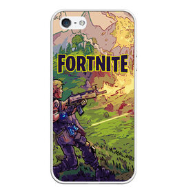 Чехол для iPhone 5/5S матовый с принтом Fortnite Королевская битва в Екатеринбурге, Силикон | Область печати: задняя сторона чехла, без боковых панелей | epic games | fort | fortnite battle | fortnite battle royale | fortnite royale | survival | королевский битва