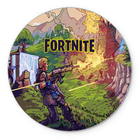 Коврик круглый с принтом Fortnite Королевская битва в Екатеринбурге, резина и полиэстер | круглая форма, изображение наносится на всю лицевую часть | epic games | fort | fortnite battle | fortnite battle royale | fortnite royale | survival | королевский битва