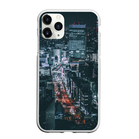 Чехол для iPhone 11 Pro Max матовый с принтом Мегаполис в Екатеринбурге, Силикон |  | Тематика изображения на принте: город | мегаполис | ночной | огни