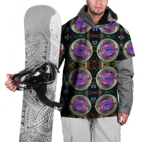 Накидка на куртку 3D с принтом Мыльные пузыри в Екатеринбурге, 100% полиэстер |  | Тематика изображения на принте: пузыри | текстура 