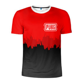 Мужская футболка 3D спортивная с принтом PUBG BLOOD в Екатеринбурге, 100% полиэстер с улучшенными характеристиками | приталенный силуэт, круглая горловина, широкие плечи, сужается к линии бедра | playerunknowns battlegrounds | pubg
