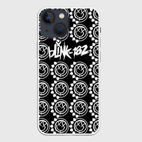 Чехол для iPhone 13 mini с принтом Blink 182 в Екатеринбурге,  |  | blink | альтернативный рок | блинк | группа | марк хоппус | музыка | мэтт скиба | надпись | панк | панк рок | песни | поп панк | рок | скейт панк | смайл | смайлик | трэвис баркер