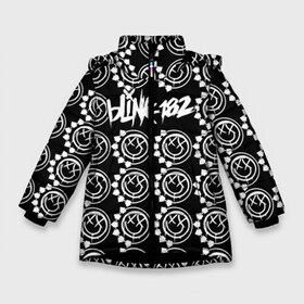 Зимняя куртка для девочек 3D с принтом Blink-182 в Екатеринбурге, ткань верха — 100% полиэстер; подклад — 100% полиэстер, утеплитель — 100% полиэстер. | длина ниже бедра, удлиненная спинка, воротник стойка и отстегивающийся капюшон. Есть боковые карманы с листочкой на кнопках, утяжки по низу изделия и внутренний карман на молнии. 

Предусмотрены светоотражающий принт на спинке, радужный светоотражающий элемент на пуллере молнии и на резинке для утяжки. | blink | альтернативный рок | блинк | группа | марк хоппус | музыка | мэтт скиба | надпись | панк | панк рок | песни | поп панк | рок | скейт панк | смайл | смайлик | трэвис баркер