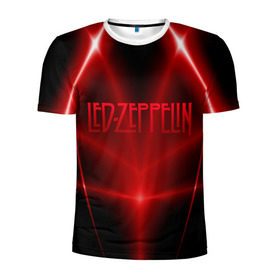 Мужская футболка 3D спортивная с принтом Led Zeppelin в Екатеринбурге, 100% полиэстер с улучшенными характеристиками | приталенный силуэт, круглая горловина, широкие плечи, сужается к линии бедра | 