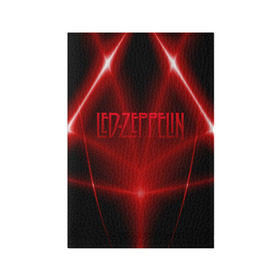 Обложка для паспорта матовая кожа с принтом Led Zeppelin в Екатеринбурге, натуральная матовая кожа | размер 19,3 х 13,7 см; прозрачные пластиковые крепления | 