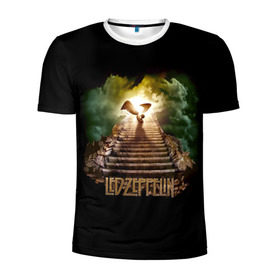 Мужская футболка 3D спортивная с принтом Led Zeppelin в Екатеринбурге, 100% полиэстер с улучшенными характеристиками | приталенный силуэт, круглая горловина, широкие плечи, сужается к линии бедра | led zeppelin | джимми пейдж | джон генри бонэм | джон пол джонс | лед зеппелин | роберт плант