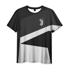 Мужская футболка 3D с принтом Juventus 2018 Geometry Sport в Екатеринбурге, 100% полиэфир | прямой крой, круглый вырез горловины, длина до линии бедер | fc | juventus | спорт | спортивные | фк | футбол | футбольный клуб | ювентус