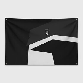 Флаг-баннер с принтом Juventus 2018 Geometry Sport в Екатеринбурге, 100% полиэстер | размер 67 х 109 см, плотность ткани — 95 г/м2; по краям флага есть четыре люверса для крепления | fc | juventus | спорт | спортивные | фк | футбол | футбольный клуб | ювентус