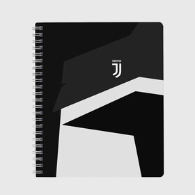 Тетрадь с принтом Juventus 2018 Geometry Sport в Екатеринбурге, 100% бумага | 48 листов, плотность листов — 60 г/м2, плотность картонной обложки — 250 г/м2. Листы скреплены сбоку удобной пружинной спиралью. Уголки страниц и обложки скругленные. Цвет линий — светло-серый
 | fc | juventus | спорт | спортивные | фк | футбол | футбольный клуб | ювентус