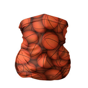 Бандана-труба 3D с принтом Баскетбольные мячи в Екатеринбурге, 100% полиэстер, ткань с особыми свойствами — Activecool | плотность 150‒180 г/м2; хорошо тянется, но сохраняет форму | basketball | баскетбол | мяч | мячик | оранжевый | паттерн | спорт | текстура