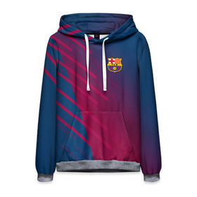 Мужская толстовка 3D с принтом FC Barca 2018 Creative uniform в Екатеринбурге, 100% полиэстер | двухслойный капюшон со шнурком для регулировки, мягкие манжеты на рукавах и по низу толстовки, спереди карман-кенгуру с мягким внутренним слоем. | 