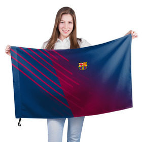 Флаг 3D с принтом FC Barca 2018 Creative uniform в Екатеринбурге, 100% полиэстер | плотность ткани — 95 г/м2, размер — 67 х 109 см. Принт наносится с одной стороны | 