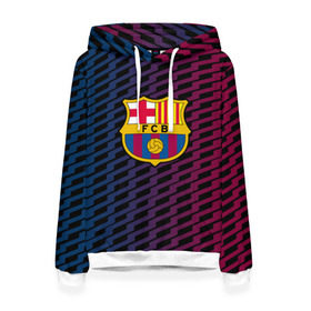 Женская толстовка 3D с принтом FC Barca 2018 Creative uniform в Екатеринбурге, 100% полиэстер  | двухслойный капюшон со шнурком для регулировки, мягкие манжеты на рукавах и по низу толстовки, спереди карман-кенгуру с мягким внутренним слоем. | fc | fc barcelona | fcb | барселона | спорт | спортивные | фк | футбол | футбольный клуб