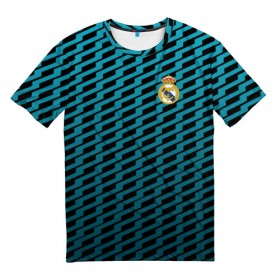 Мужская футболка 3D с принтом Real Madrid Creative uniform в Екатеринбурге, 100% полиэфир | прямой крой, круглый вырез горловины, длина до линии бедер | 