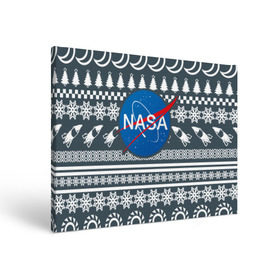 Холст прямоугольный с принтом Свитер NASA в Екатеринбурге, 100% ПВХ |  | Тематика изображения на принте: nasa | космос | логотип | наса | ракета
