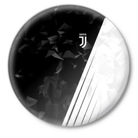 Значок с принтом Juventus 2018 Abstract в Екатеринбурге,  металл | круглая форма, металлическая застежка в виде булавки | fly emirates | juventus | ronaldo | клуб | линии | мода | модные | мяч | реал мадрид | спорт | спортивные | стиль | футбол | футбольный клуб | экстрим | эмблема | ювентус