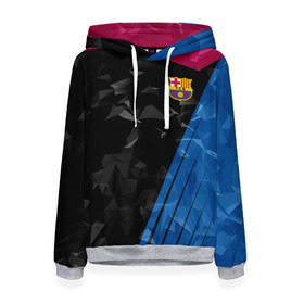 Женская толстовка 3D с принтом FC Barca 2018 Creative uniform в Екатеринбурге, 100% полиэстер  | двухслойный капюшон со шнурком для регулировки, мягкие манжеты на рукавах и по низу толстовки, спереди карман-кенгуру с мягким внутренним слоем. | fc | fc barcelona | fcb | барселона | спорт | спортивные | фк | футбол | футбольный клуб