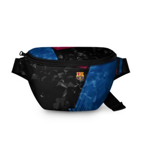 Поясная сумка 3D с принтом FC Barca 2018 Creative uniform в Екатеринбурге, 100% полиэстер | плотная ткань, ремень с регулируемой длиной, внутри несколько карманов для мелочей, основное отделение и карман с обратной стороны сумки застегиваются на молнию | fc | fc barcelona | fcb | барселона | спорт | спортивные | фк | футбол | футбольный клуб