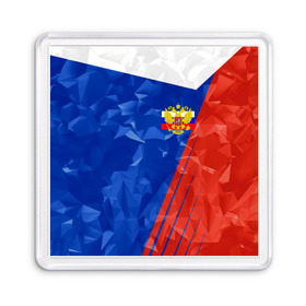 Магнит 55*55 с принтом RUSSIA - Tricolor Collection в Екатеринбурге, Пластик | Размер: 65*65 мм; Размер печати: 55*55 мм | russia | герб | россия | триколор | флаг