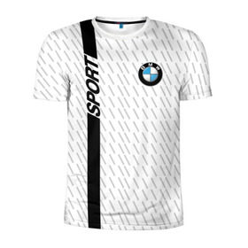 Мужская футболка 3D спортивная с принтом BMW 2018 White Sport в Екатеринбурге, 100% полиэстер с улучшенными характеристиками | приталенный силуэт, круглая горловина, широкие плечи, сужается к линии бедра | bmw | автомобильные | бмв | машины