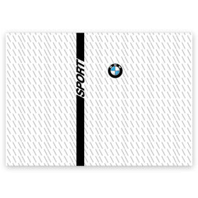 Поздравительная открытка с принтом BMW 2018 White Sport в Екатеринбурге, 100% бумага | плотность бумаги 280 г/м2, матовая, на обратной стороне линовка и место для марки
 | Тематика изображения на принте: bmw | автомобильные | бмв | машины