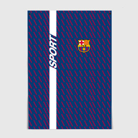 Постер с принтом FC Barca 2018 Creative uniform в Екатеринбурге, 100% бумага
 | бумага, плотность 150 мг. Матовая, но за счет высокого коэффициента гладкости имеет небольшой блеск и дает на свету блики, но в отличии от глянцевой бумаги не покрыта лаком | fc | fc barcelona | fcb | барселона | спорт | спортивные | фк | футбол | футбольный клуб