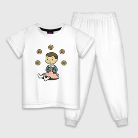 Детская пижама хлопок с принтом Eggos в Екатеринбурге, 100% хлопок |  брюки и футболка прямого кроя, без карманов, на брюках мягкая резинка на поясе и по низу штанин
 | stranger things | очень странные дела