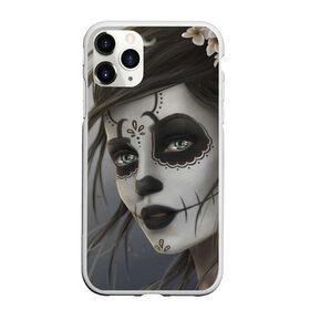Чехол для iPhone 11 Pro Max матовый с принтом Skull в Екатеринбурге, Силикон |  | halloween | skull | sugar skull | мексика | хэллоуин | череп