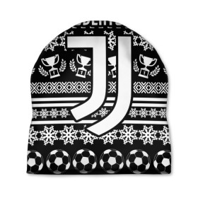 Шапка 3D с принтом Juventus 2018 Новогодний в Екатеринбурге, 100% полиэстер | универсальный размер, печать по всей поверхности изделия | fc | juventus | спорт | спортивные | фк | футбол | футбольный клуб | ювентус