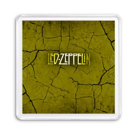 Магнит 55*55 с принтом Led Zeppelin в Екатеринбурге, Пластик | Размер: 65*65 мм; Размер печати: 55*55 мм | led zeppelin | группа | джимми пейдж | джон генри бонэм | джон пол джонс | лед зепелен | лед зеппелин | роберт плант | рок