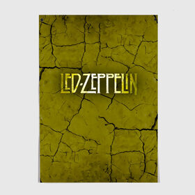 Постер с принтом Led Zeppelin в Екатеринбурге, 100% бумага
 | бумага, плотность 150 мг. Матовая, но за счет высокого коэффициента гладкости имеет небольшой блеск и дает на свету блики, но в отличии от глянцевой бумаги не покрыта лаком | led zeppelin | группа | джимми пейдж | джон генри бонэм | джон пол джонс | лед зепелен | лед зеппелин | роберт плант | рок